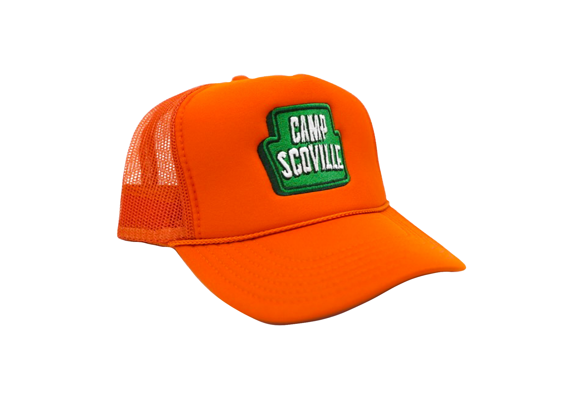 Camp Scoville Orange Trucker Hat